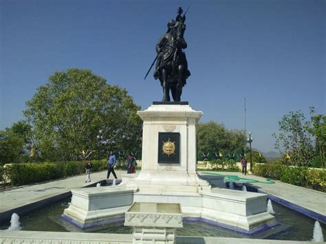 Maharana Pratap Bronze statue astride his horse cheetak in Udaipur on ...