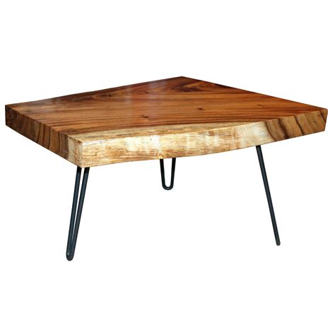 Acacia Wood Coffee Table | Chairish