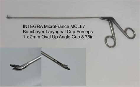 Integra Mcl67 Bouchayer Laryngeal Cup Forceps 1 X 2mm Oval Up Angle Cup