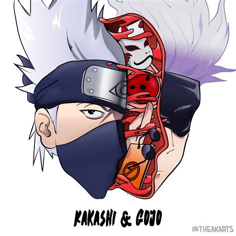 kakashi and gojo! my fan art of two 🐐 senseis! (ig:@theakarts) : r/Naruto