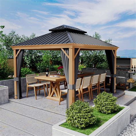 Egeiros Life Ft W X Ft D Aluminum Patio Gazebo Wayfair Canada