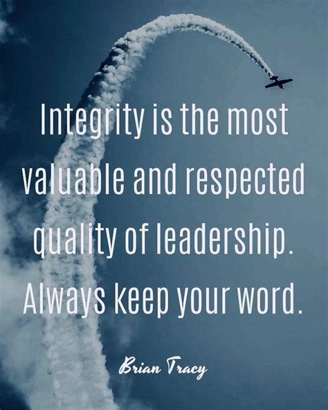 Integrity Is An Important Quality Of Great Leaders And That They Must