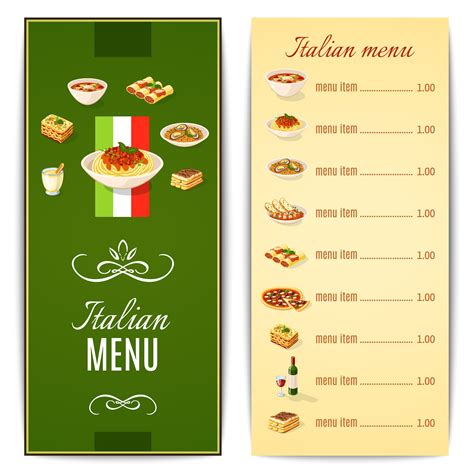 Italian Food Menu Background