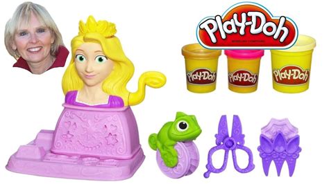 Play Doh Disney Princess Rapunzel Hair Designs Set Youtube