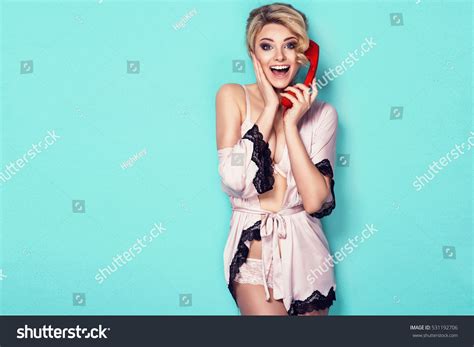Sensual Blonde Woman Perfect Body Posing Stock Photo Shutterstock