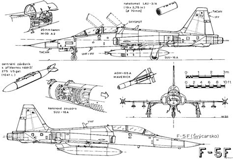 Northrop F F Tiger Ii Blueprintbox Free Plans And Blueprints