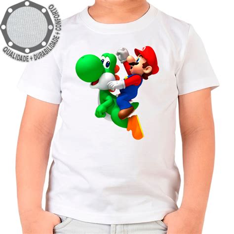 Camiseta Super Mario Bros Yoshi Camisa Personalizada Ah