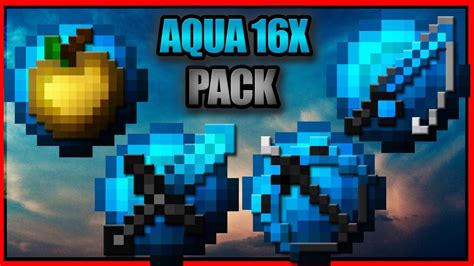 Minecraft PvP Texture Pack L Aqua 16x 1 7 1 8 YouTube