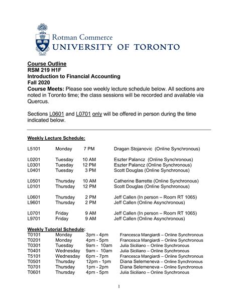 Final RSM 219 Fall 2020 Course Outline V5 Warning TT Undefined