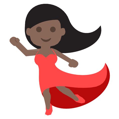 Woman Dancing Dark Skin Tone Vector Svg Icon Svg Repo