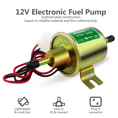 BANG4BUCK Universal Electric Fuel Pump 12V 1 2A 4 7 PSI Shut Off