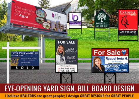 Design Real Estate Yard Sign Signboard Billboard Signage Banner By