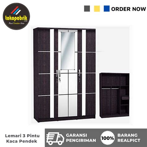 Jual Lemari Pakaian Olimpik Pintu Lemari Baju Kaca Murah Subang