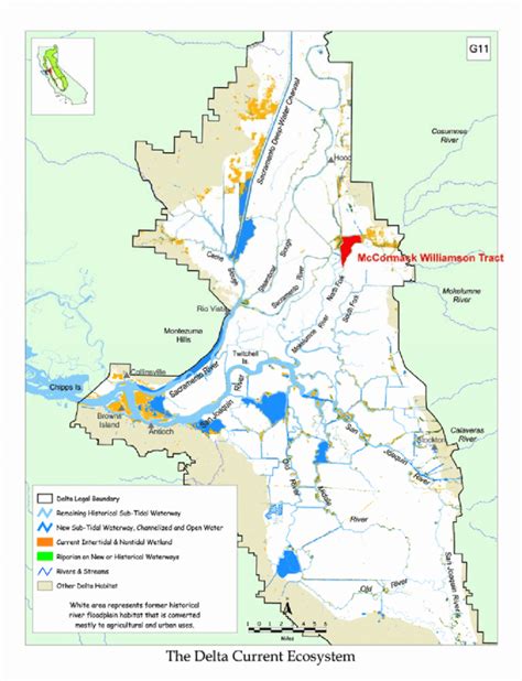 Map Of The Sacramento San Joaquin Delta Delta Showing Position Of