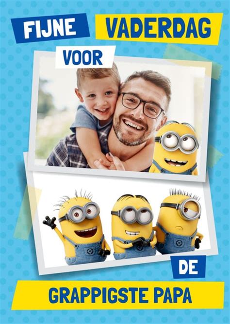 Minions Vaderdagkaart Fijne Vaderdag Voor De Grappigste Papa Greetz