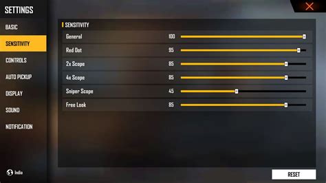 Best Free Fire Sensitivity Settings For One Tap Headshots On Android