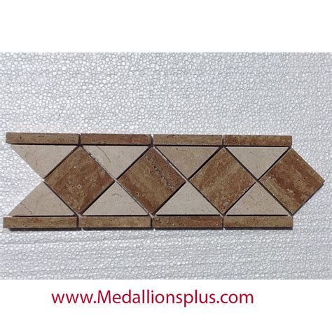 Travertine And Marble Polished Tile Border X Medallionsplus