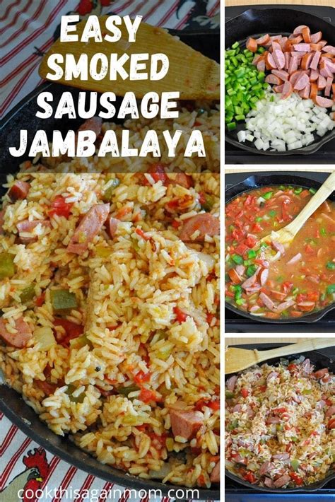 Easy Smoked Sausage Jambalaya - Cook This Again Mom