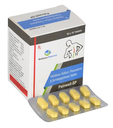 Paracetamol Diclofenac Sodium And Serratiopeptidase Tablets Manufacturer