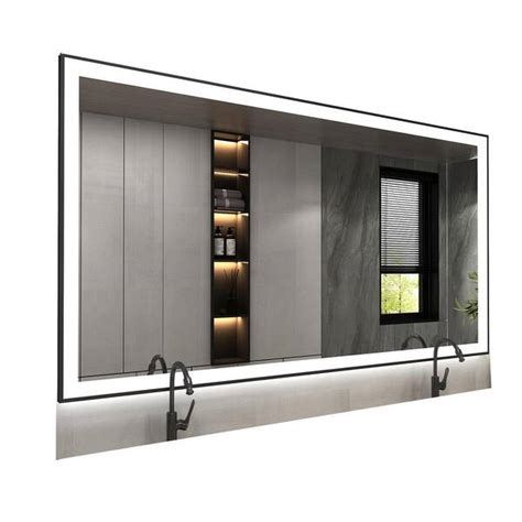 Inster Line In W X In H Rectangular Black Framed Wall Mount