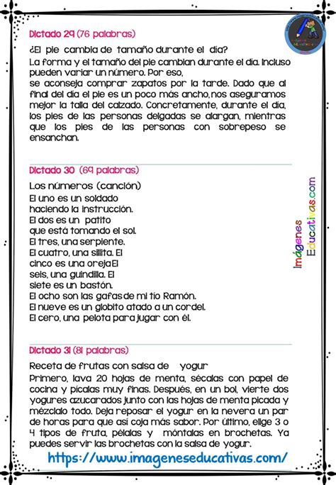 30 Dictados Para Primaria 1º 2º Y 3º Ciclo 9 Imagenes Educativas