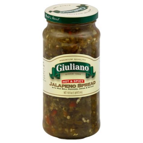 Giuliano Pepper Spread Jalapeno Hot Spicy 16 Oz Case Of 6 16 Oz Each