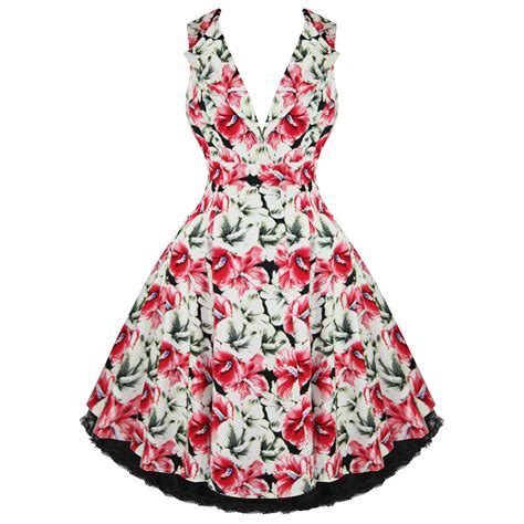 Hearts And Roses London Pink Floral Vintage 50s Party Prom Swing Flare Tea Dress Ebay