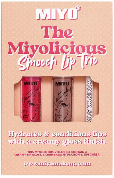 MIYO The Miyolicious Smooch Lip Trio vegańskie lip trio zestaw 3