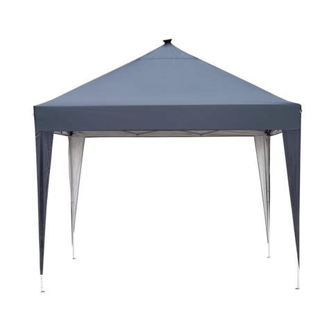 OVASTLKUY 10 ft. x 10 ft. Gray Lighted Patio Canopy Tent with LED ...