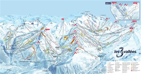 Les 3 Vallées Ski Domain Piste Maps