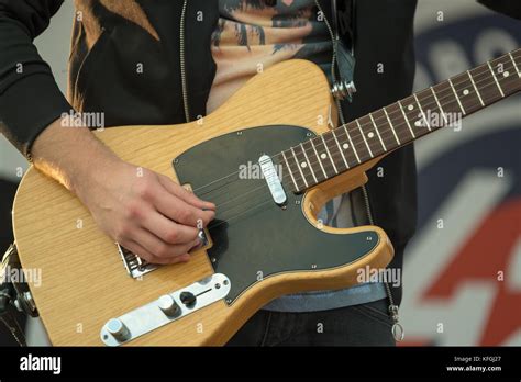 Man Playing Electric Guitar Stock Photo Alamy