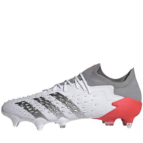 Buy Adidas Mens Predator Freak1 Low Sg Soft Ground Football Boots Footwear Whiteiron Metallic