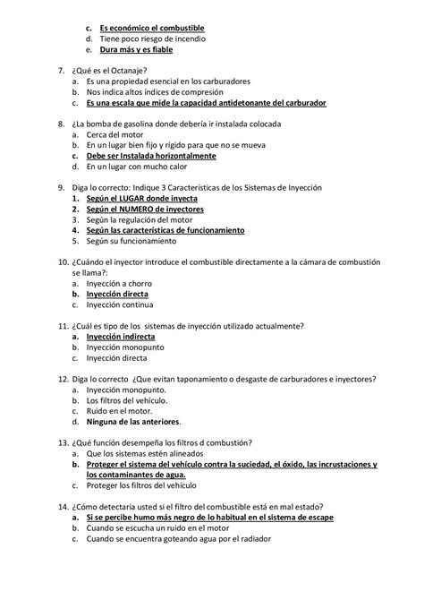 Test De Mec Nica Del Autom Vil