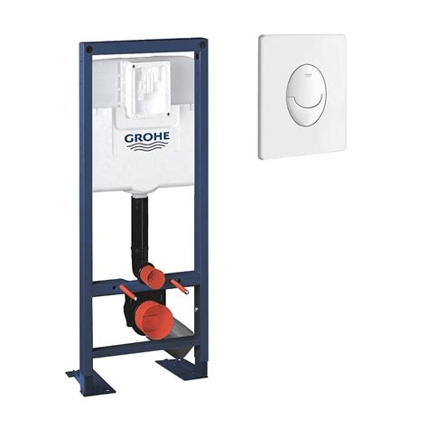 Bati Support Wc Largeur R Duite Avec Plaque De Commande Grohe Plaque