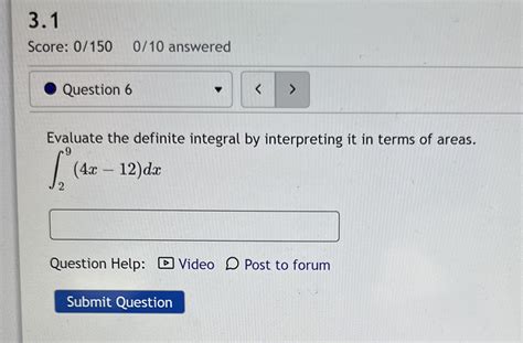 Solved Evaluate The Definite Integral By Interpreting It In