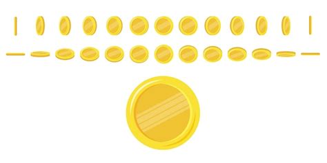 Premium Vector Coins Rotating Set Of Rotation Gold Coins At Different