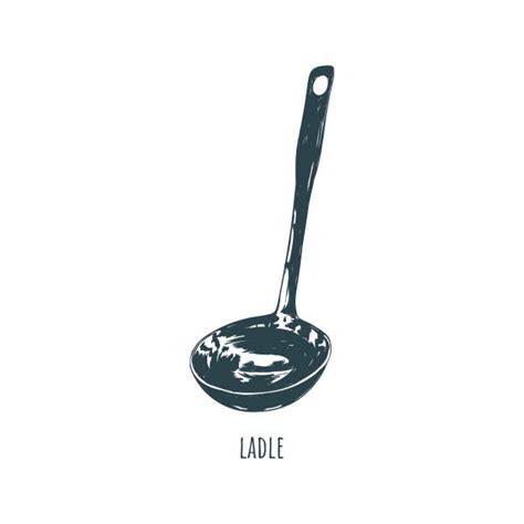 Drawing Of A Metal Ladle Illustrations, Royalty-Free Vector Graphics ...