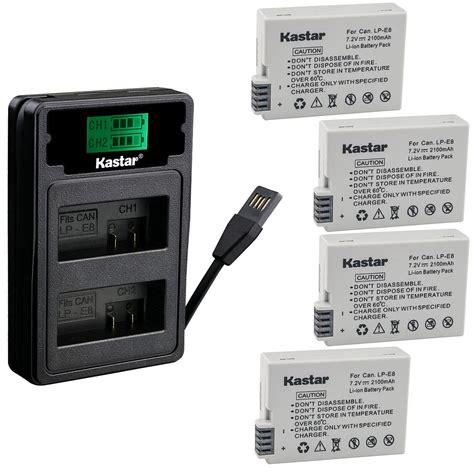 Kastar Battery Lzd Usb Charger For Canon Lp E Lc E Canon Eos Rebel