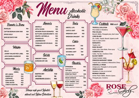 Menu Rose Girlz