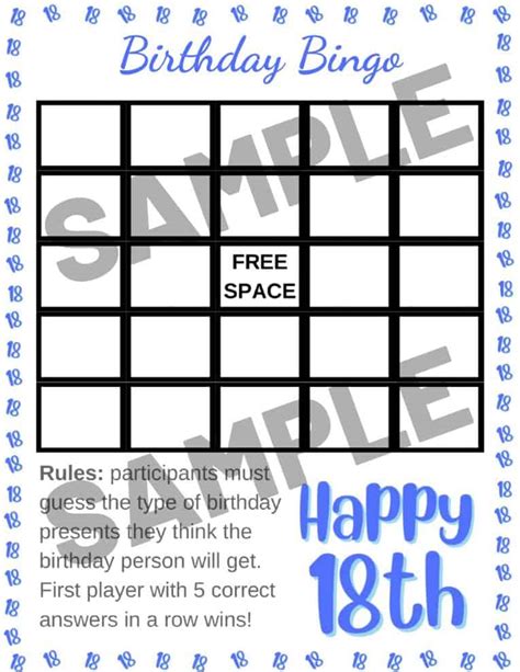 18th Birthday Party Games - Free Printables | Parties Made Personal