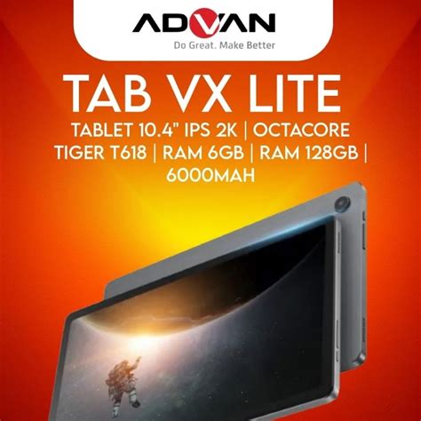 Jual Advan Tab VX Lite 6 128 Unisoc Tiger T618 Tablet Advan VX Lite