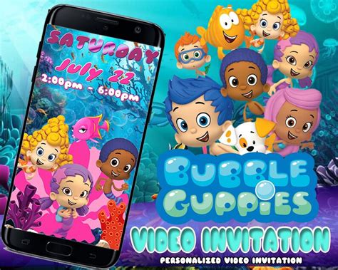 Bubble Guppies Invitation Bubble Guppies Birthday Bubble Guppy Birthday Party Invitation