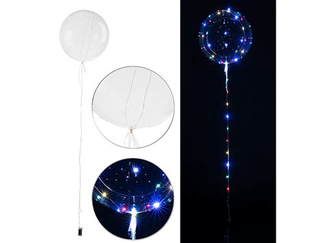 Infactory Luftballon Mit Lichterkette Farb Leds Cm Transparent