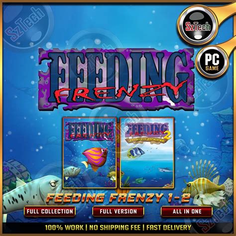 2 In 1 Feeding Frenzy 1 And 2 Pc Game Digital Download 🔥 Classic Pc