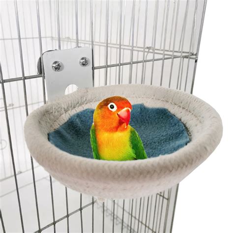 Bird Breeding Nest Handmade Cotton Rope Hatch House With Hooks For Budgie Parakeet Cockatiel