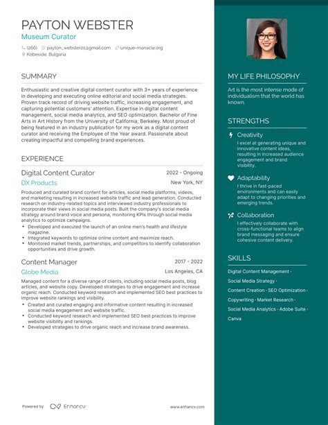 Museum Curator Resume Examples How-To Guide For 2023, 59% OFF