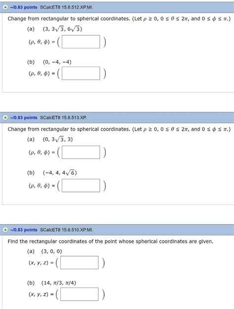 Solved 10 83 Points SCalcET8 15 8 512 XP MI Change From Chegg