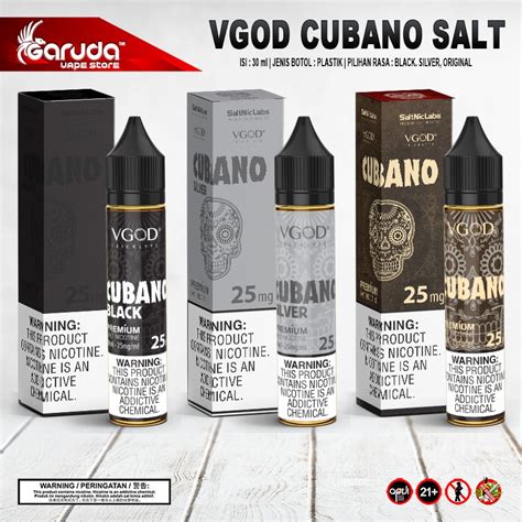 Jual Liquid Saltnic Cubano Salt Series Vgod 30ml Bercukai Shopee