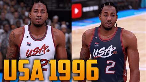 Nba 2k16 1996 Team Usa Jersey And Court Tutorial Youtube