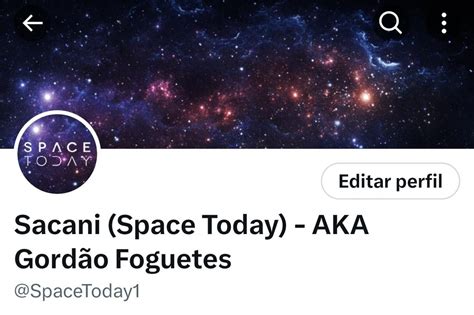 Sacani Space Today AKA Gordão Foguetes on Twitter Aconteceu uma